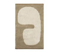 Ferm Living Alfombra de baño Lay 50x70 cm Dark taupe-off white