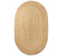 Ferm Living Alfombra de yute ovalada grande Eternal Natural