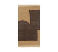 Ferm Living Alfombra Forene Tan-Chocolate. 80x140 cm
