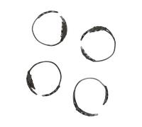 Ferm Living Anilla para servilletas Holly leaf Ø5.3 cm. 4-pack Black Brass