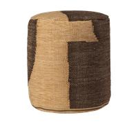Ferm Living Asiento puf Forene cylinder pouf Ø38x42 cm Tan-Chocolate