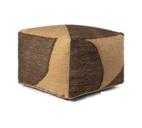 Ferm Living Asiento puf Forene square pouf 60x60x40 cm Tan-Chocolate