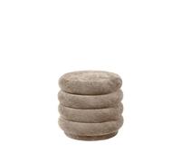 Ferm Living Asiento puf Puff Round Tela faded velvet 26 beige