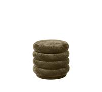 Ferm Living Asiento puf Puff Round Tela faded velvet 3 forest