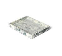 Ferm Living Bandeja decorativa Mist 15x20 cm Emerald-off white