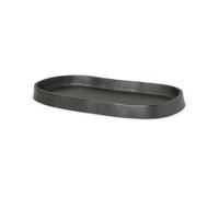 Ferm Living Bandeja ovalada Yama 9.5x19 cm Aluminio ennegrecido