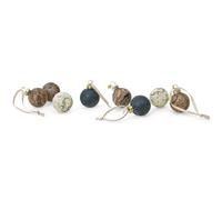ferm LIVING Bola de Navidad MÁRMOL 5 cm, juego de 8 piezas, vidrio, firme LIVING