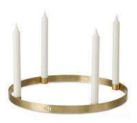 ferm LIVING Candelero CIRCLE 38 cm, latón, firme LIVING