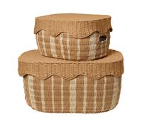 Ferm Living Cesta de almacenamiento Rivan. 2 piezas Natural-off-white