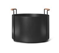 Ferm Living Cesta para leña Port Black