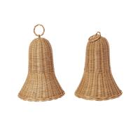 Ferm Living Colgante Braided bells 20 cm. 2-pack Natural