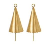 Ferm Living Colgante decorativo Cone bell. 2-pack Brass