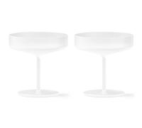 ferm LIVING Copa de champán RIPPLE 150 ml, juego de 2 piezas, blanco, firme LIVING