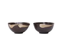 Ferm Living Cuenco Koyo. 2-pack Dark brown-buff. Ø11.5×6 cm