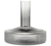 ferm LIVING Decantador de vino RIPPLE 1,7 l, gris, vidrio, cerrado LIVING