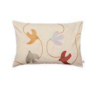 Ferm Living Funda de cojín bordada Swif bird 40x60 cm Multi