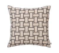 Ferm Living Funda de cojín Lattice Off-white-black. 50x50 cm