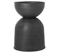 Ferm Living Maceta Hourglass grande Ø50 cm negro-gris oscuro