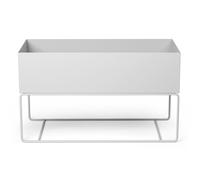 ferm LIVING Macetero PLANT BOX 77 cm, blanco, hierro, firme LIVING