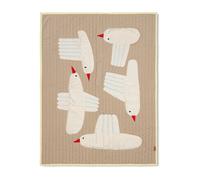 Ferm Living Manta acolchado Bird Beige