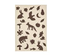 Ferm Living Manta Lunden Off-white-dark chocolate. 80x110 cm