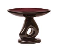 Ferm Living Plato Damo pieza central vidrio Ø30 cm Dark grape