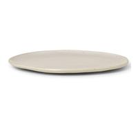 ferm LIVING Plato llano FLOW 27 cm, blanco, gres, firme LIVING