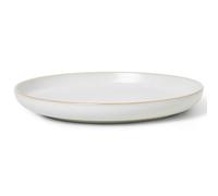 ferm LIVING Plato llano SEKKI 25,5 cm, crema, gres, firme LIVING