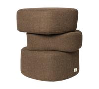 Ferm Living Puff de asiento Plyo staple Dark brown