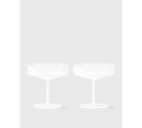 Ferm LIVING Ripple ChampagneSaucers-Setof2-Frosted men Kitchen- & Tableware white tamaño: ONE SIZE