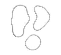 Ferm Living Salvamanteles Pond 3 piezas Aluminio