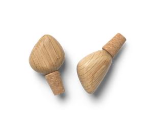 Ferm Living Set de 2 tapones de vino Cairn Oak