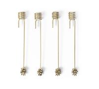 Ferm Living Set de 4 portavelas para árbol de Navidad Forest Brass