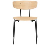 Silla de Comedor Herman Roble Aceitado Negro/ Blanco