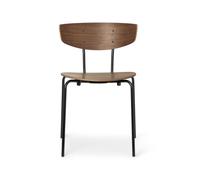 Ferm Living Silla Herman Walnut. base de acero en color negro