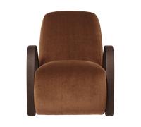 Ferm Living Sillón Buur lounge devoré velvet Rust