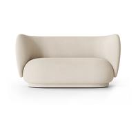 Ferm Living Sofá bouclé 2 plazas Rico Wool bouclé offwhite