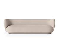 Ferm Living Sofá bouclé 4 plazas Rico Wool bouclé natural