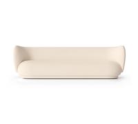 Ferm Living Sofá bouclé 4 plazas Rico Wool bouclé offwhite