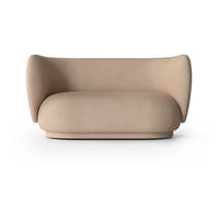Ferm Living Sofá de 2 plazas Rico Brushed sand
