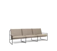 Ferm Living Sofá de 3 plazas Desert Tela dark sand. base negra