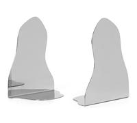 ferm LIVING Sujetalibros POND 20 cm, juego de 2 piezas, plateado, acero inoxidable, cerrado LIVING