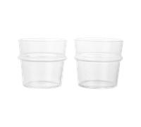 Ferm Living Vaso Boya bajo 30 cl. 2-pack Clear