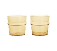Ferm Living Vaso Boya bajo 30 cl. 2-pack Yellow