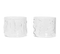 ferm LIVING Vaso de agua DOODLE 200 ml, juego de 2 piezas, claro, vidrio, fermentado LIVING