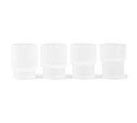 ferm LIVING Vaso de agua RIPPLE 200 ml, juego de 4 piezas, blanco, firme LIVING