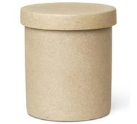 ferm LIVING Vaso portacepillos BON 10,5 cm, arena, porcelana, firme LIVING