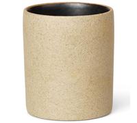 ferm LIVING Vaso portacepillos BON 6,5 cm, arena, porcelana, firme LIVING