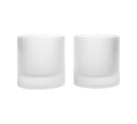 Ferm Living Vaso Ripple de 25 cl. 2-pack Frosted