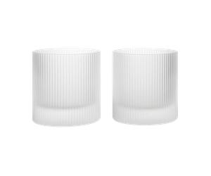 Ferm Living Vaso Ripple de 25 cl. 2-pack Frosted